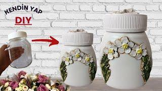 EŞSiZ KAVANOZ TASARIMI SPECİAL DESİGN JAR HOME DECOR#craft #DIY #art