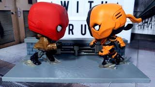 Funko Pop DC Red Hood Vs. Deathstroke - SDCC 2020 PX Previews Exclusive Comic Moment Unboxing