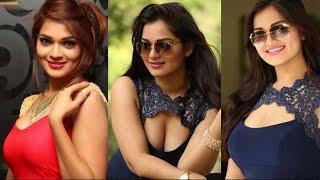 Ashwini hot photoshoot video  Desi telugu actress exposing hot navel in saree #ashwini 