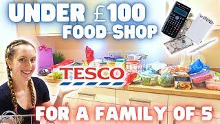 UNDER £100 TESCO WEEKLY FOOD HAUL 2023 FAMILY OF 5 CHEAP QUICK EASY BUDGET WEEKLY MEAL PLANIDEAS