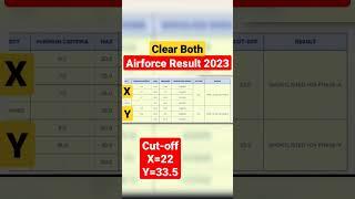 Airforce Result 2023  Both X&Y group result Airforce Cut-off 2023