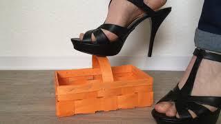 Stiletto high heels crush basket