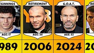 Evolution Zinedine Zidane From 1989 To 2024