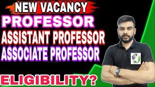 NEW PROFESSOR VACANCY PROFESSOR AND ASSOCIATE PROFESSOR AND ASSISTANT PROFESSOR NEW VACANCY 2024