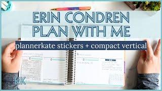 Erin Condren Functional Plan with Me 7x9 Compact Vertical LifePlanner Calm and Simple Weekly Planner