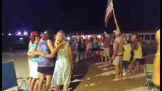 What an AMAZING beach party last night.... God Bless the U.S.A Proud to be an American