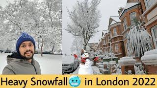 Heavy Snowfall in London December 2022  My First Snowfall in England UK  @backpackerkp