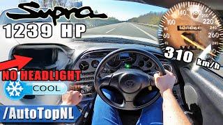 1239HP Toyota SUPRA 2JZ *310KMH* on AUTOBAHN NO SPEED LIMIT by AutoTopNL