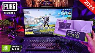 NEW GPU RTX 4060 8GB PUBG MOBILE 90 FPS PC EMULATOR GAMELOOP 2024 BENCHMARK