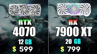 NVIDIA RTX 4070 vs RX 7900 XT  Test in 9 Games 4K Ultra