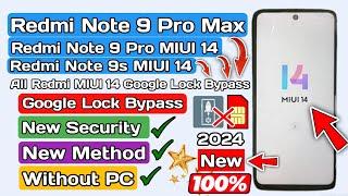 Redmi note 9 Pro Max Frp bypass MIUI 14  Redmi Note 9 Pro Frp Bypass  Realme Not 9s Frp bypass