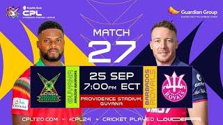 LIVE  Guyana Amazon Warriors vs Barbados Royals  CPL 2024