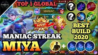 MIYA BEST BUILD  MIYA TOP 1 GLOBAL  BUILD MIYA TERSAKIT TOP 1 GLOBAL  MIYA MOBILE LEGENDS