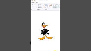 How to draw a cartoon Daffy duck on Ms paint