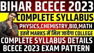 BCECE 2023 SYLLABUS  EXAM PATTERNTOTAL MARKS  NURSINGAGRICULTUREBPHARMAENGG  BCECE 2023