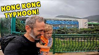 SURVIVING Our First Hong Kong TYPHOON  Visiting Ocean Park