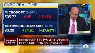 Jim Cramer reacts to Microsofts Activision Blizzard deal Its genius for both of them