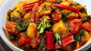 Delicious SIDE DISH With Leafy Greens  Saag Aloo