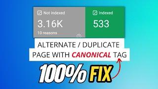 Fix - Duplicate  Alternate page with proper CANONICAL tag SOLVED