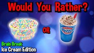 Would You Rather? Workout Ice Cream Edition - At Home Family Fun Fitness Activity - Brain Break