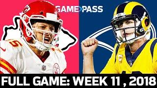 Kansas City Chiefs vs. Los Angeles Rams Week 11 2018 FULL Game The Greatest MNF Game Ever?