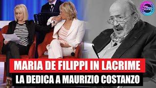 Maria de Filippi in lacrime per la lettera dedicata a Maurizio Costanzo Un anno senza te...