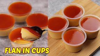 Leche Flan in Cups   No Steam No Bake No Oven No Mixer 