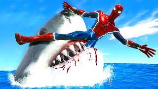 MEGALODON Shark Attack at the Beach - Animal Revolt Battle Simulator