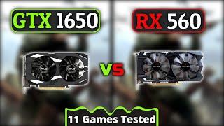 GTX 1650 vs RX 560  Biggest Comparison  11 Games Tested