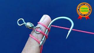 Simplest Hook Knot Technique - Best Fishing Knots