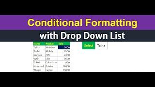 Excel Advanced Conditional Formatting with Drop Down List  Excel Functions