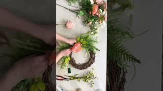 Make a floral wreath with me 