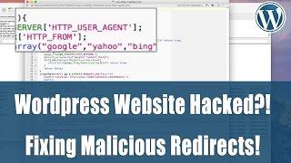 Hacked Wordpress website redirects to spammy site? How to fix.