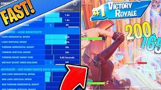 BEST AGGRESSIVEFAST SETTINGS in Fortnite BEST SETTINGS FOR PS4XBOX Fortnite Best Sensitivity