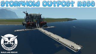 Amazing Outpost Base Tested Against Tsunami  Stormworks Stormhold Outpost Base