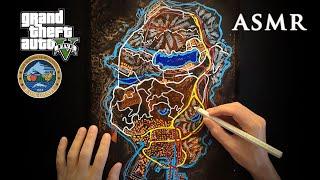 ASMR GTA 5 Blaine County Map Drawing  Grand Theft Auto V