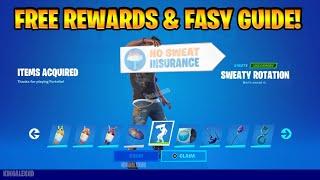 How To Complete ALL NO SWEAT SUMMER EVENT Challenges in Fortnite New FREE Rewards