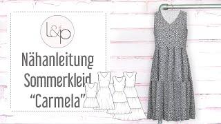 Nähanleitung Sommerkleid Carmela - ein ärmelloses Kleid aus Webware nähen