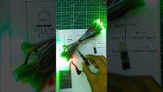 WS2811 Pixel Led Running on 3.7v BatteryOnly pixel led Controller PIC16F722A #shortsfeed #diy