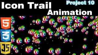 How to create icon trail animation using HTML CSS & Javascript  Project 10  #javascript