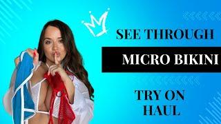 TRANSPARENT Micro Bikini TRY ON Haul with Mirror View  Jean Marie Try On