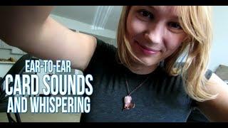 BINAURAL ASMR Ear-to-Ear Card Sounds and Whispering