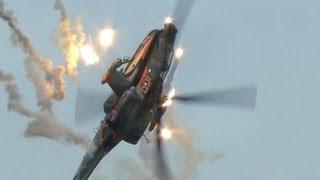 AH-64D Apache - demo display RNLAF. Volkel 2013 with Flares