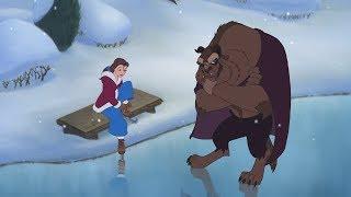 Beauty and the Beast The Enchanted Christmas - Belle teaches the Beast to Ice Skate