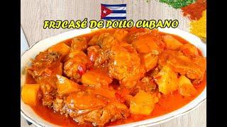 Comida Cubana  Fricasé De Pollo Cubano Paso a paso