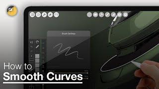 How to Draw with Smooth Curves - Architecture Interior Landscape & Industrial Design iPad Drawing