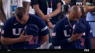 USAs National Anthem ahead of the World Baseball Classic Championship against Japan  MLB on FOX