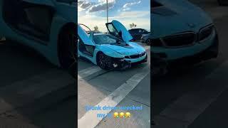 My new newly wrecked #bmw #i8 #shorts #accidentnews #xxxtentacion #viral #fyp