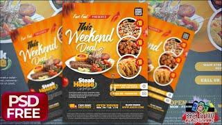 Food Menu and Restaurants Flyer Template Free Download #flyer #food #restaurant