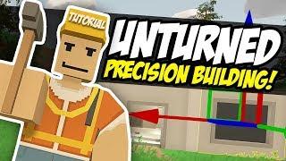 BUILDING TUTORIAL - Unturned Precision Building  Advanced Builds wSpeed Build  Simple